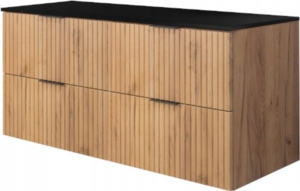 Rodan | Waschbeckunterschrank - 120cm | Braun matt - Eiche Produktbild 
