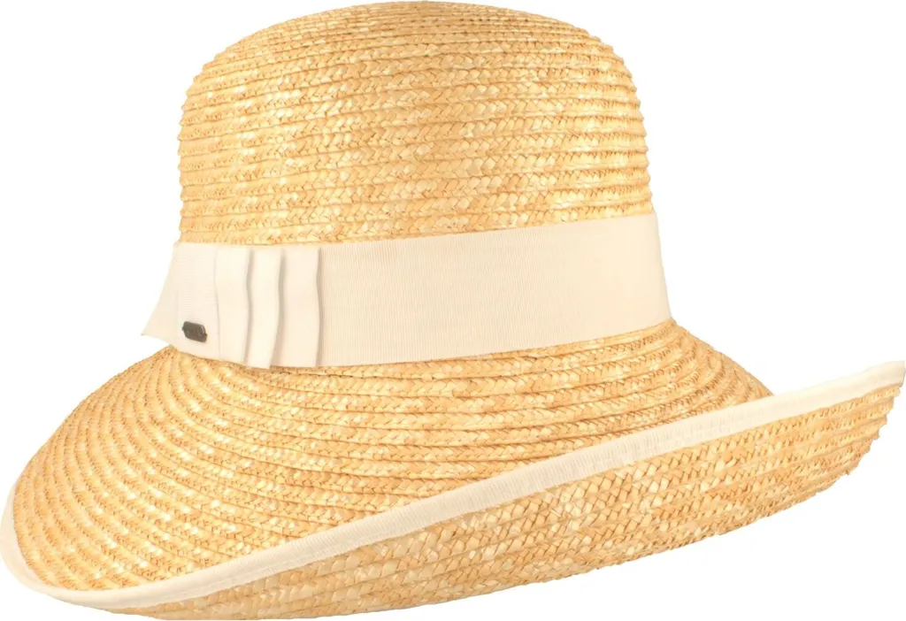 McBurn Campana Elegante in Paglia di Grano: Cappello Donna con Risvolto