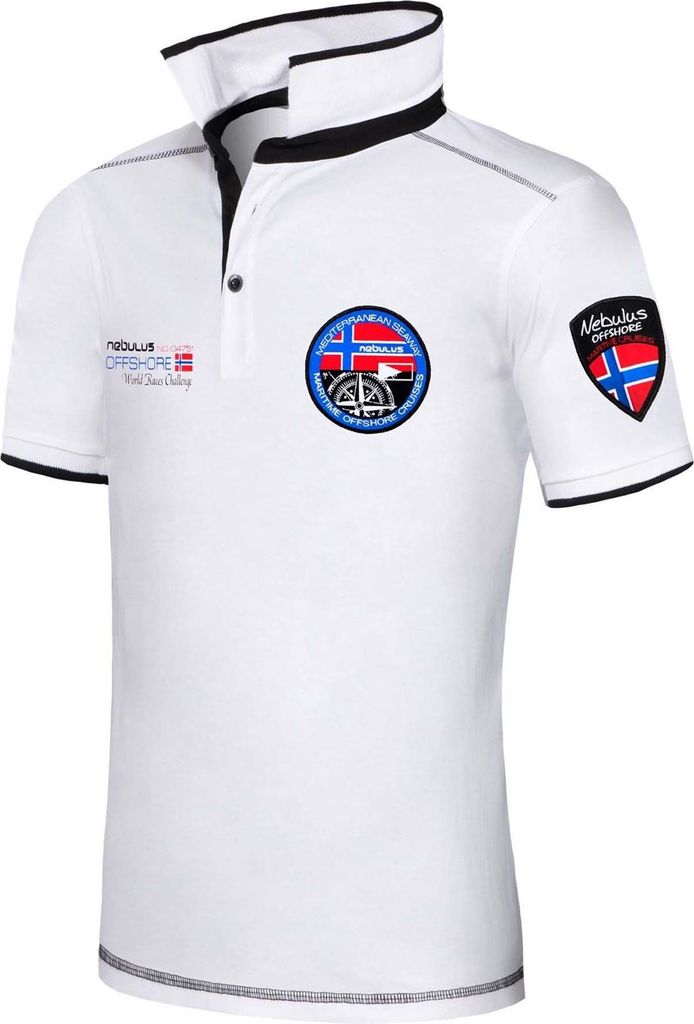 Nebulus Poloshirt FORWARD Herren, Shirt, Sweatshirt, Polo, P4048 - Herren, weiß, M
