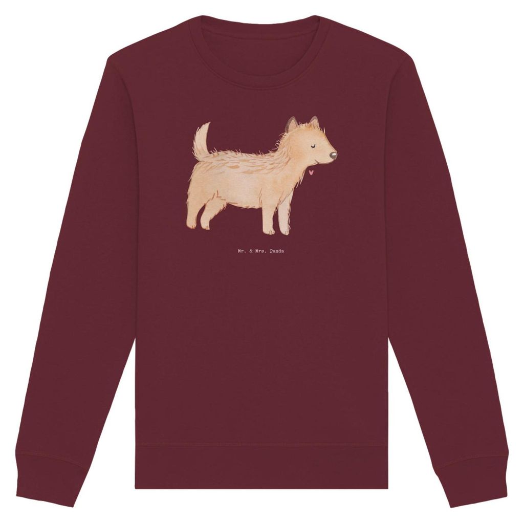 Mr. & Mrs. Panda Baumwoll Pullover Cairn Terrier Moment Größe XL - Burgundy - Geschenk, Bio, Sweater, Sweatshirt, Pulli
