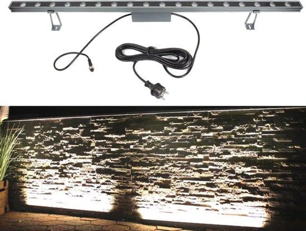 Réglette LED extérieur étanche 100cm blanc chaud pour balisage jardin