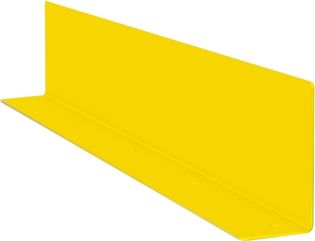 PROREGAL Unterfahrschutz-Winkel für Rammschutz-Geländer S-Line | HxBxT 20x138x10cm | Materialstärke 4cm | Kunststoffbeschichteter Stahl | Gelb