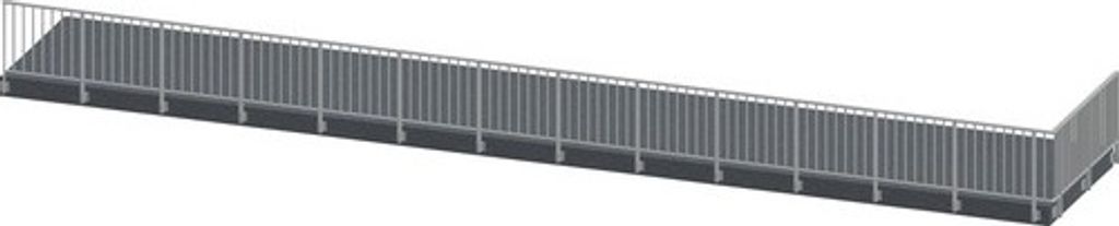 Pertura Geländerset Triton L-Form Aluminium anthrazit Seitenmontage 15,5 m