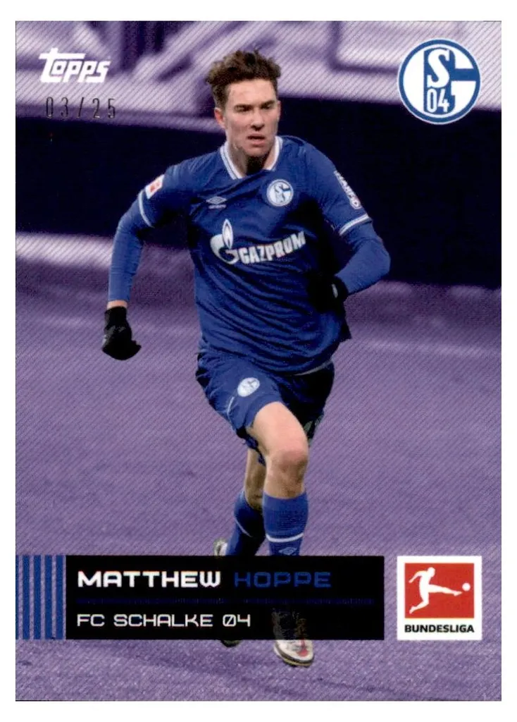 Carte de Collection Football Matthew Hoppe LILA Édition Limitée Saison 2021