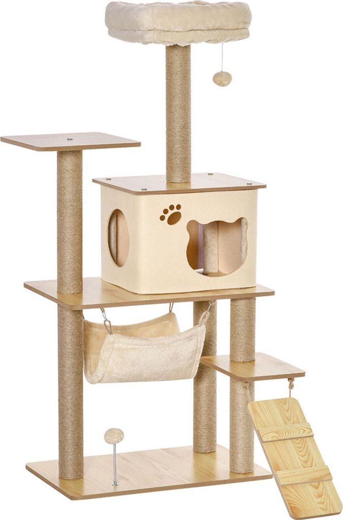 PawHut Kratzbaum Katzenbaum für Katzen Kletterbaum aus Holz Produktbild 10