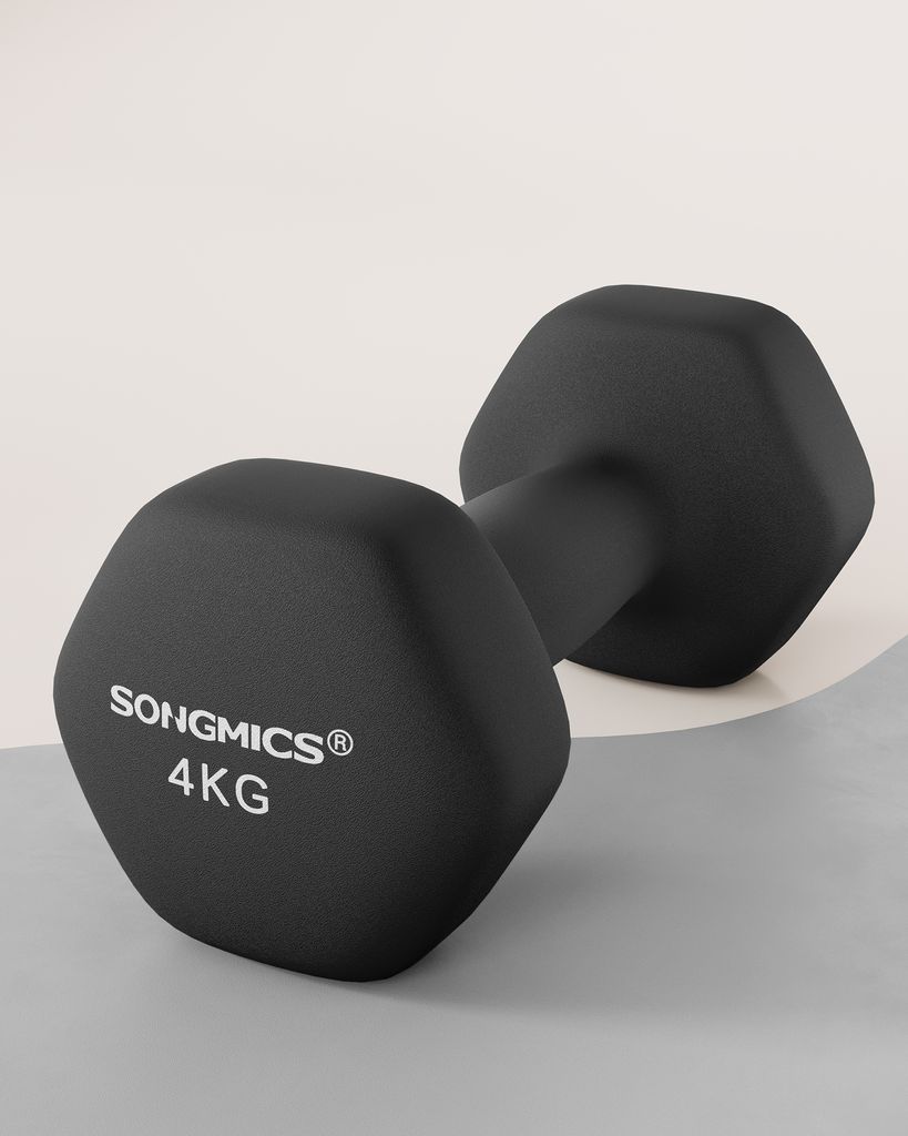 SONGMICS činky, sada 2, 2 x 4 kg, sada činek, činky, silový Obrázek produktu 