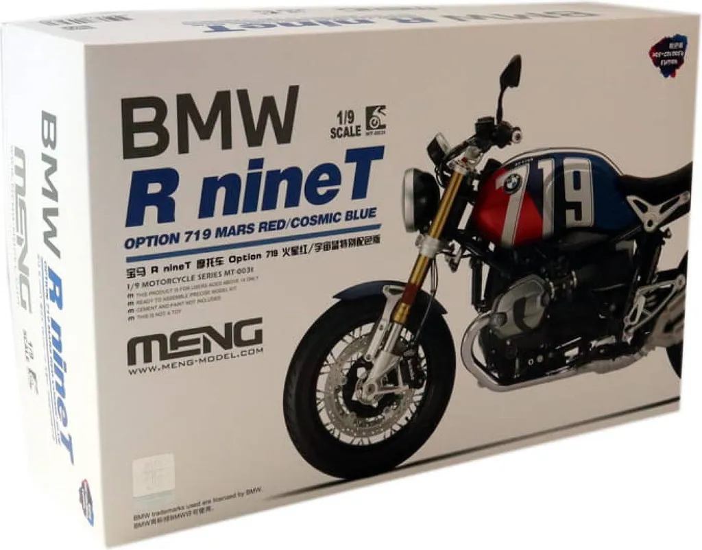 Maquette Moto BMW R nineT Option 719 - Réplique de Collection 1:9 Métal