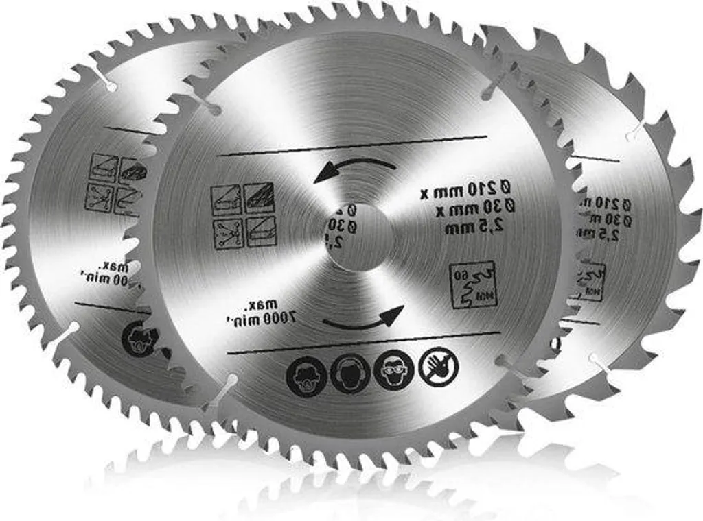 Lame de scie circulaire 210mm pour couper le bois et l'aluminium 30 mm