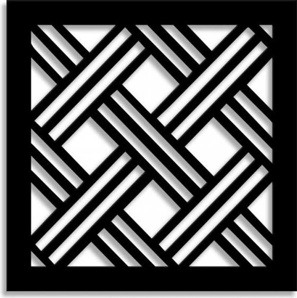 CLASSICAL D – Perforiertes PVC–Panel – spessore 10mm 48x48 cm schwarz