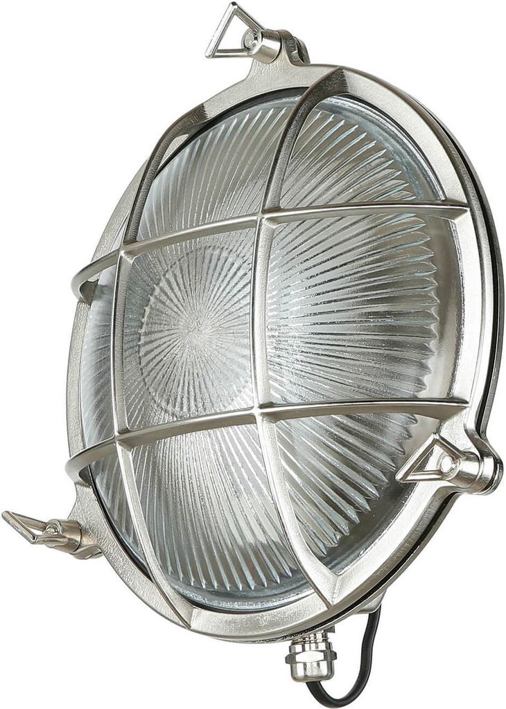 Wandleuchte Messing rund Ø24cm IP64 außen Maritim robuste Außenleuchte Haus Haustür Terrasse