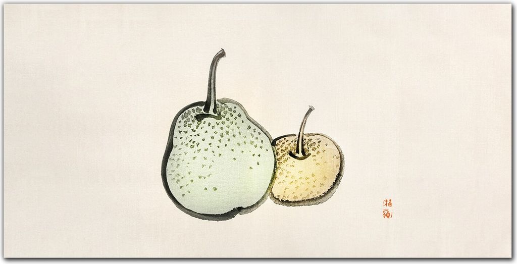 Coloray - Bild aus Glas - 120x60 cm - glasblock mit bild gehärtetes Glas wohnzimmer Dekoration wanddekoration Küche - Birnenfrucht