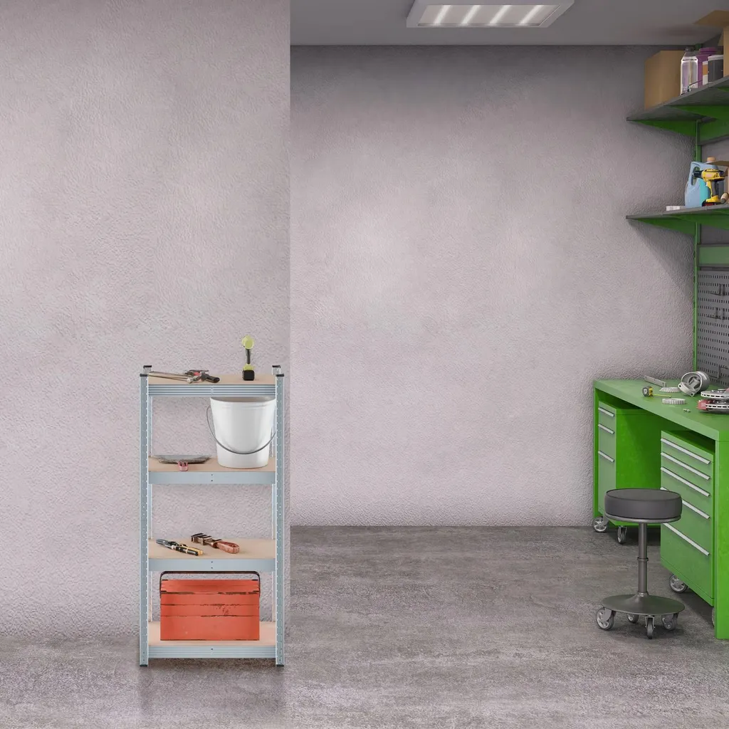 Étagère de rangement en métal pour optimiser garage ou buanderie 180cm