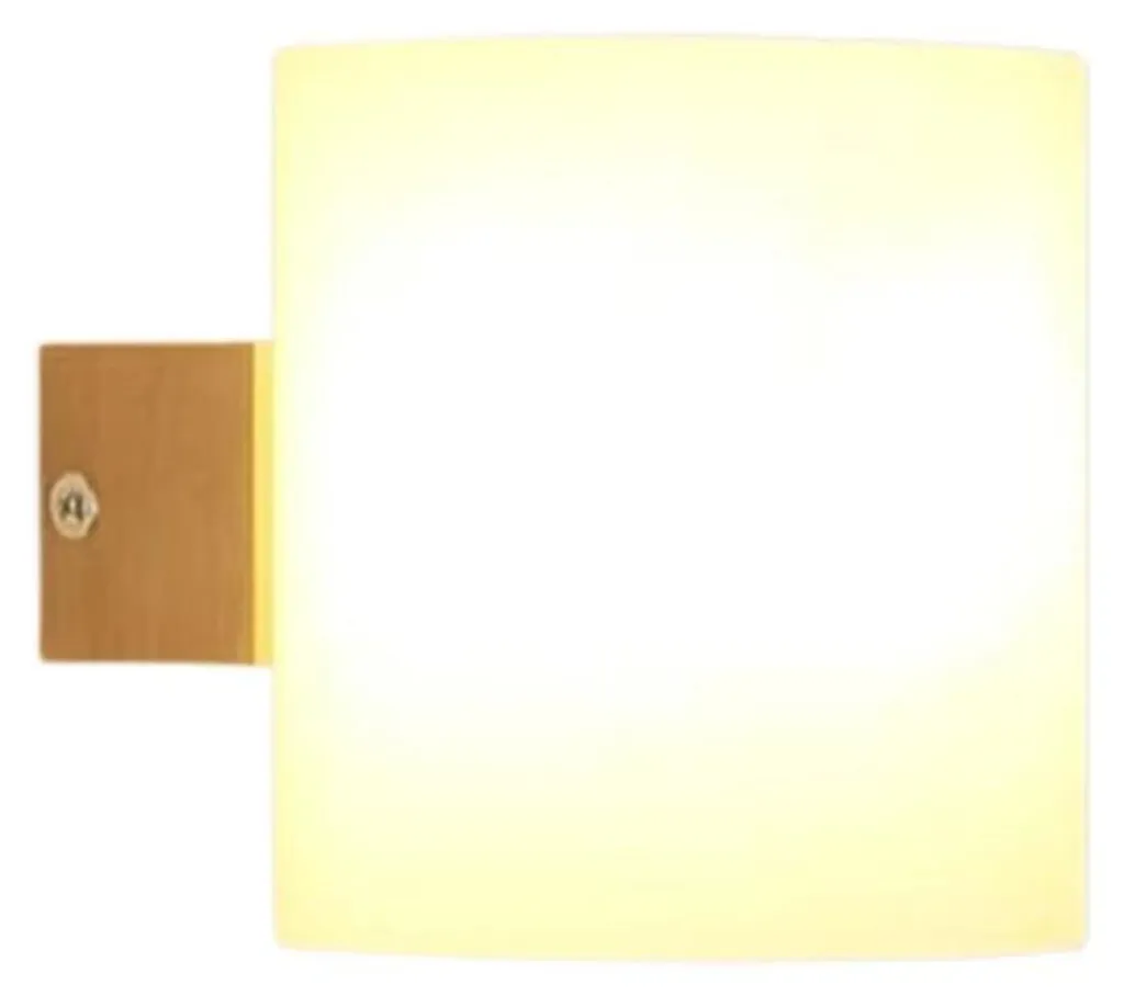 Lampe murale de couloir et chambre E27 blanche en verre - Série Opal