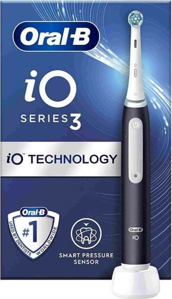 Braun Oral-B iO3 Elektrische Zahnbürste Mattschwarz (iO3 Produktbild 1