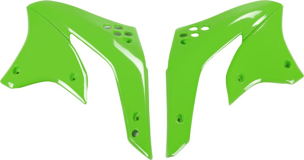Kühlerverkleidung UFO PLAST 2-teilig Abdeckung Kühler für Kawasaki KX F 450 ccm Bj. 2006 - 2008, Farbe:grün OEM