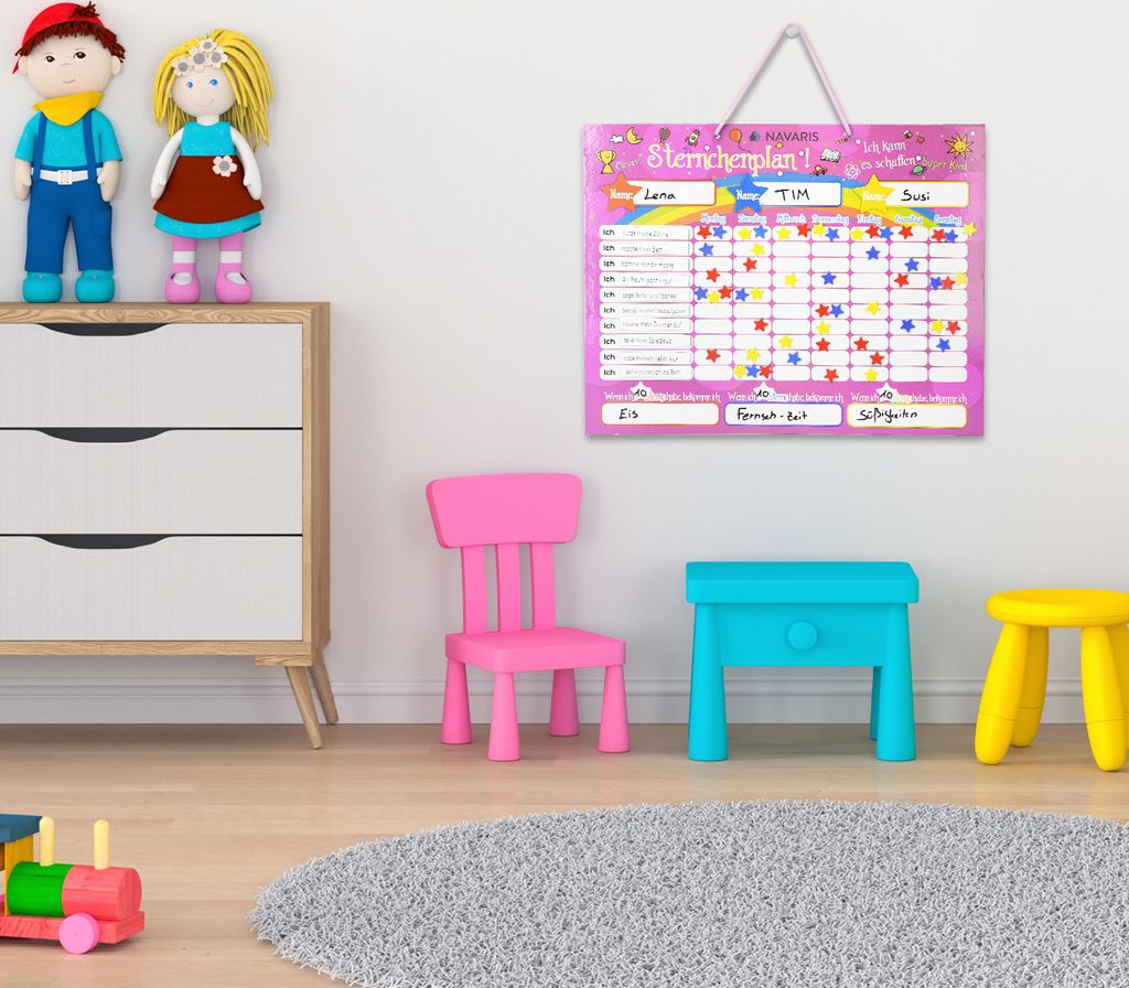 Navaris abwischbare Belohnungstafel magnetisch 40x32cm - Produktbild 5