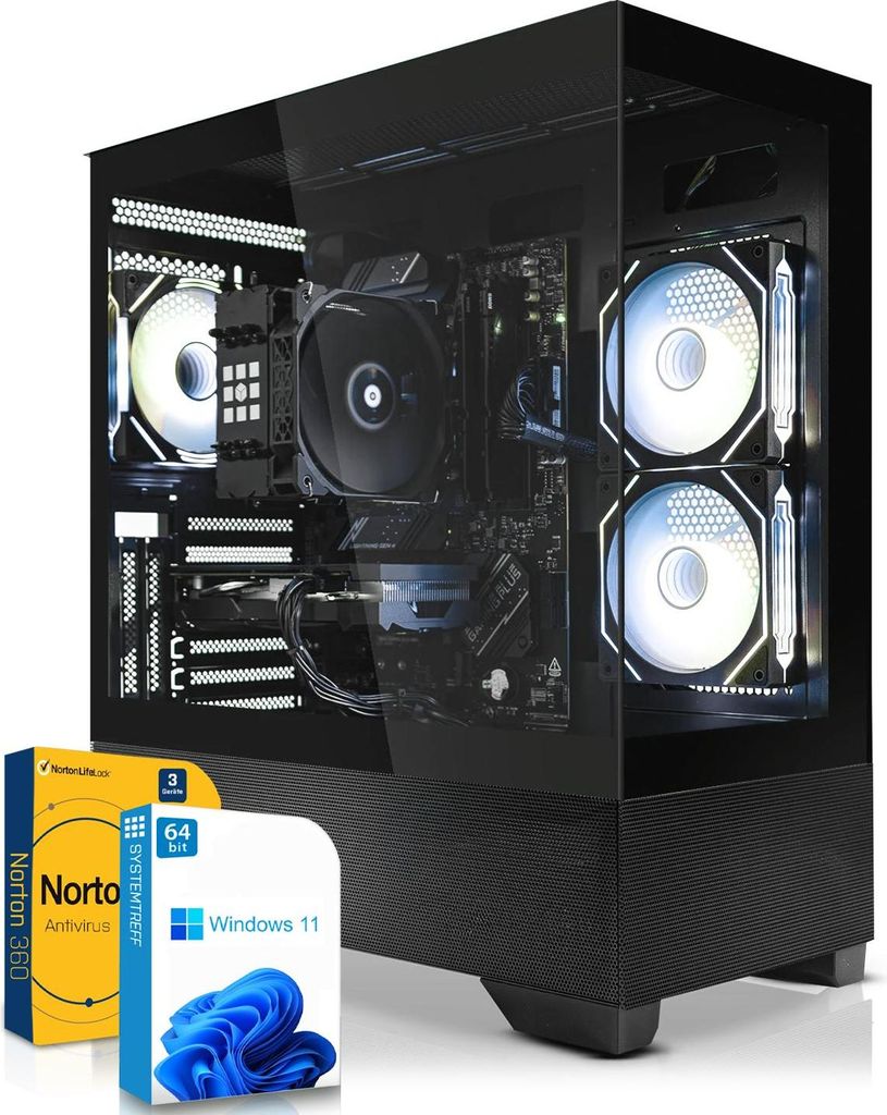 SYSTEMTREFF Business PC-System - Ryzen 7 9700X - Nvidia GeForce RTX 5070 12GB - 32GB DDR5 - 1TB NVMe + 2TB NVMe - Windows 11 Pro - Desktop