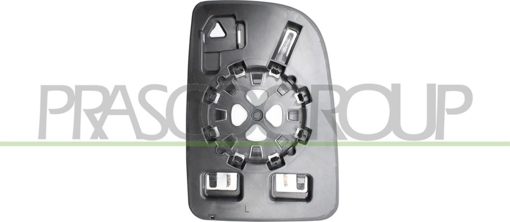 PRASCO Spiegelglas Außenspiegel Links passend für MERCEDES-BENZ Sprinter 3,5-T Kastenwagen (907, 910) Beheizbar Konvex ME9237524