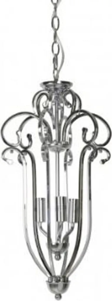Plafonnier Argent Design Moderne Diamètre 28,5 cm Hauteur 55 cm Luxe