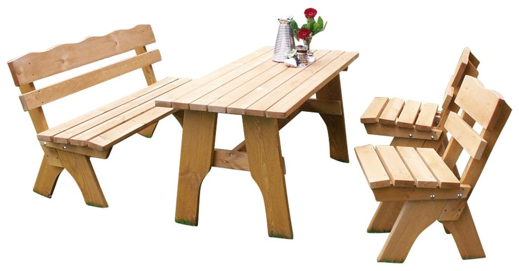 Sitzgarnitur Gartengarnitur 4teilig 150cm Kiefer imprägniert