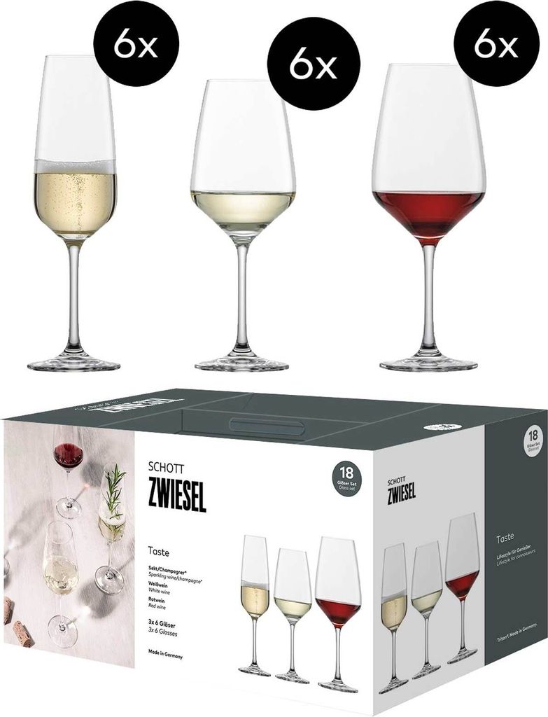 Schott Zwiesel GLAESERSET Tulip 18TLG. 124136 Weingläser