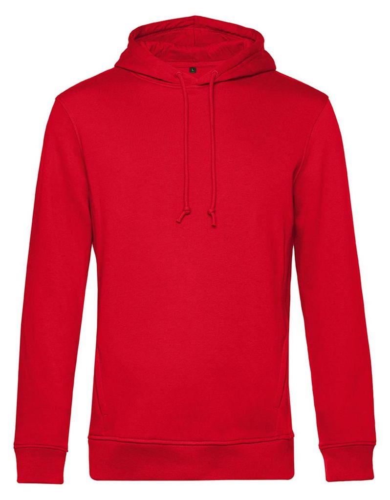 B&C - Kapuzenpullover Baumwolle aus biologischem Anbau für Herren FK150 (2XL) (Rot)