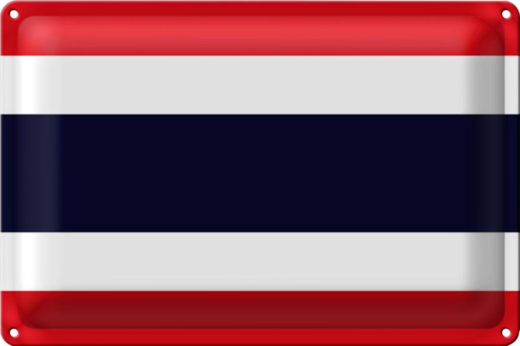 Blechschild Flagge Thailand 30x20cm Flag of Thailand