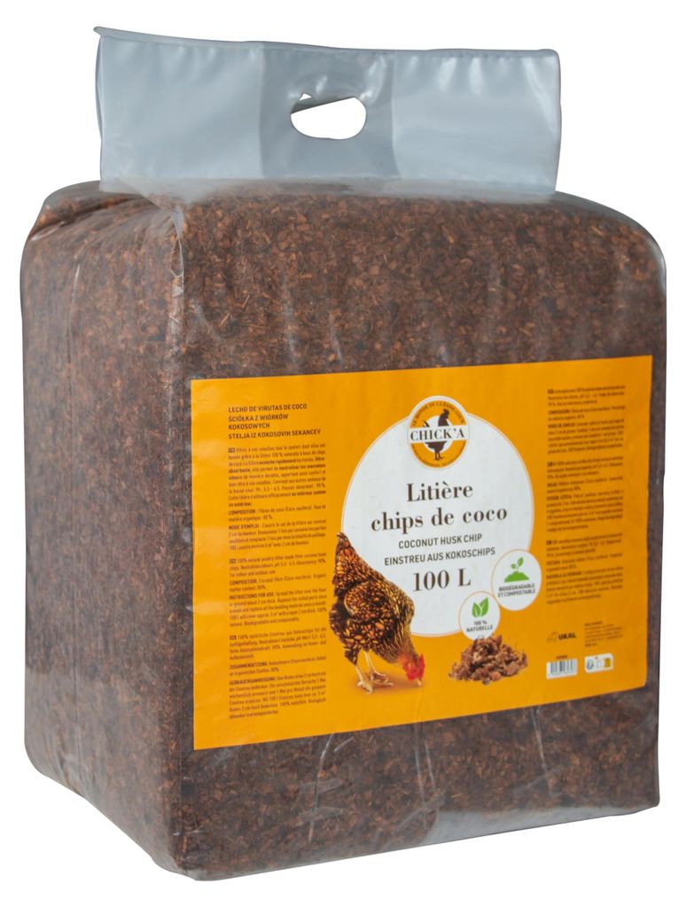 Kokoseinstreu für Geflügel – 100 % Kokoschips, saugstark & Produktbild 