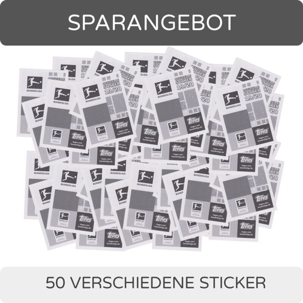 Topps Bundesliga Sammelsticker 2019/20 - 50 autocollants Image du produit 