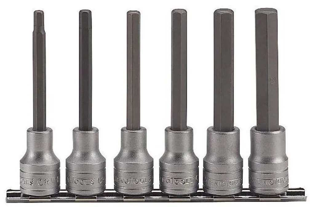 Jeu de 6 Douilles Hexagonales en Acier Chrome Vanadium Tengtools 1/2"