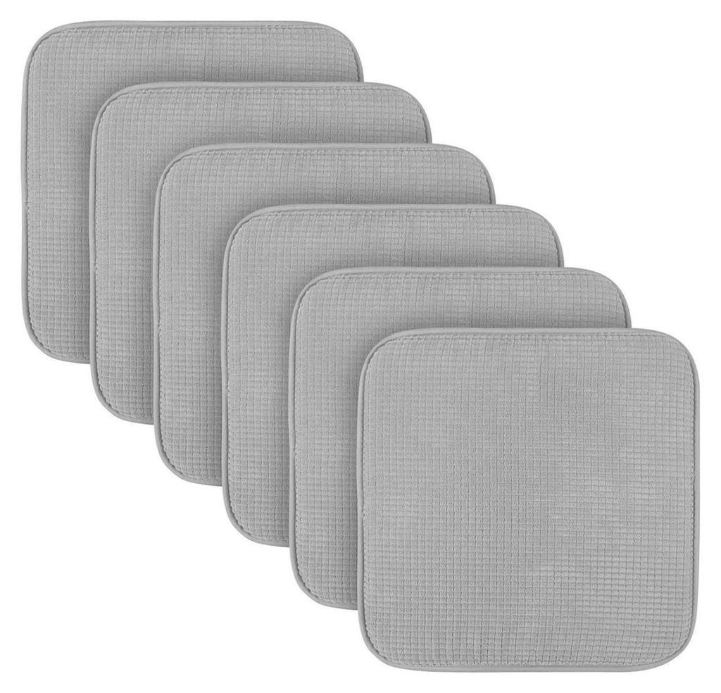 Cojines para sillas, estructura en gris claro, pack de 6 Imagen del producto 