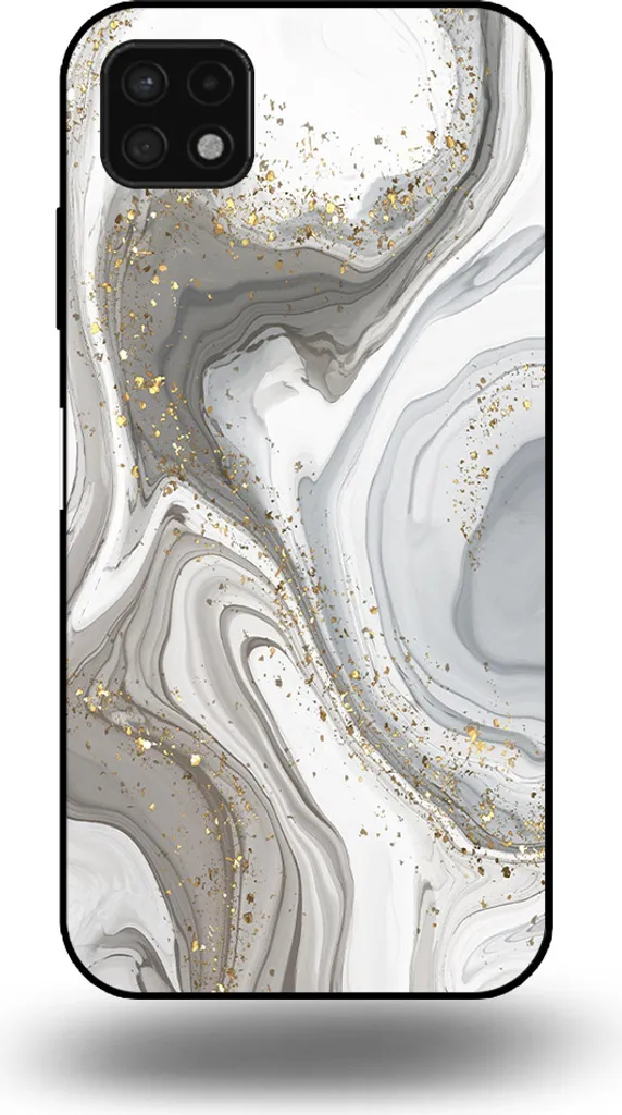 Custodia Samsung Galaxy A22 5G Marmo Argento - Smartphonica TPU Cover