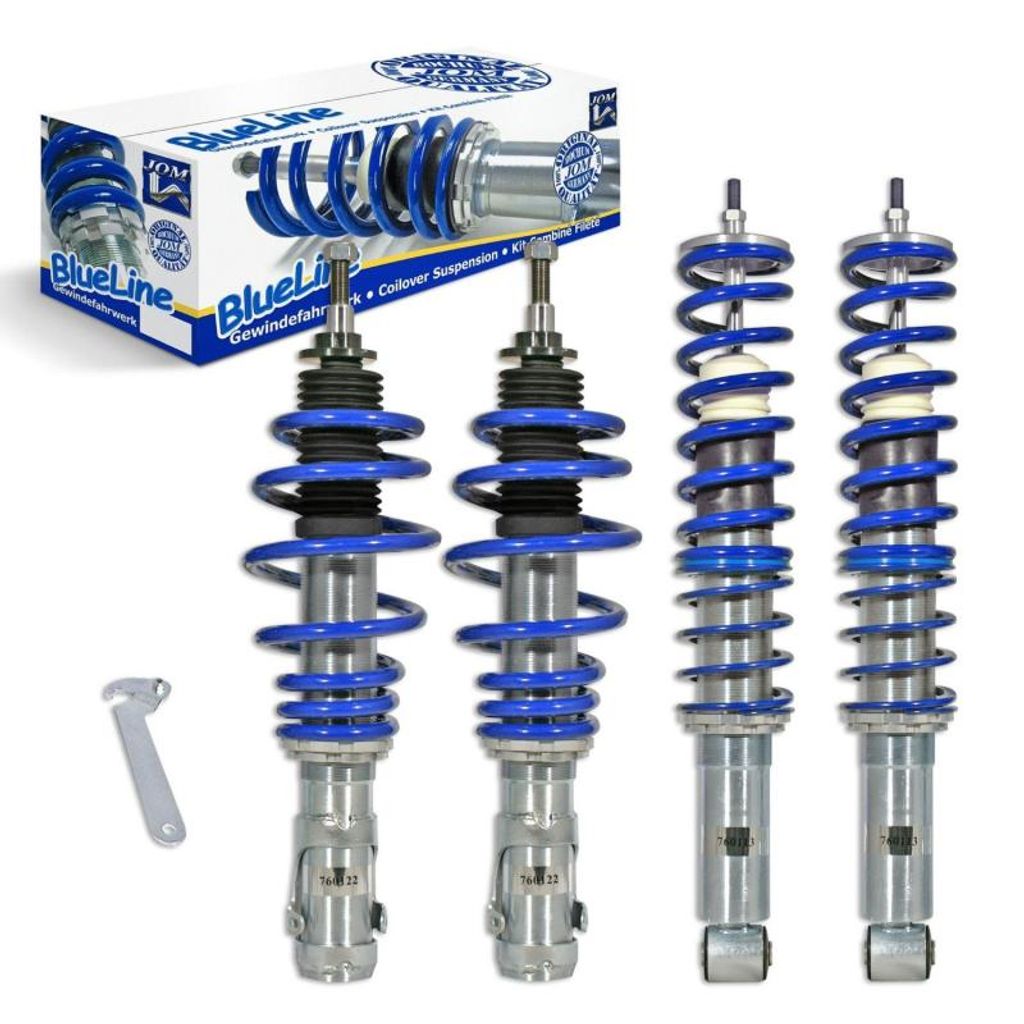 JOM BlueLine Gewindefahrwerk Stoßdämpfer mit Federn für SEAT Ibiza III Schrägheck (6L) Ibiza II (6K1) Ibiza III (6K1)
