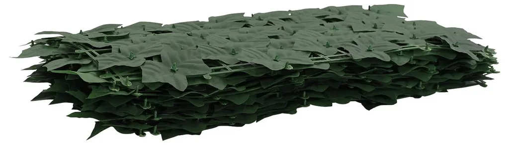 Haie artificielle de balcon 400x75 cm brise-vue occultant feuilles lierre