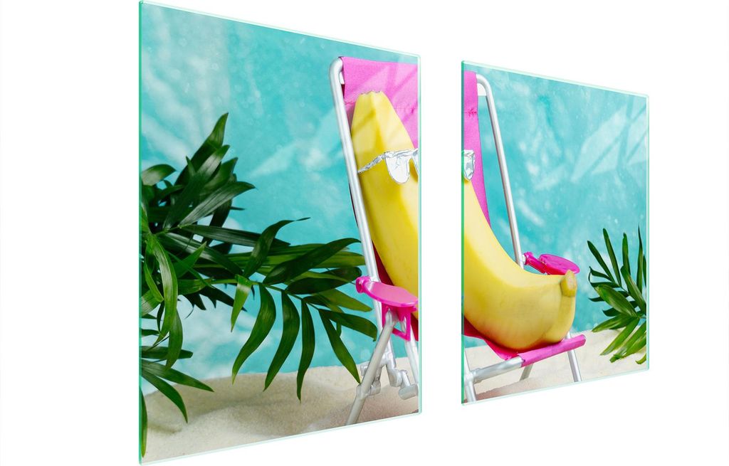 Glasschutzplatte Für Herd 85X52 Banane