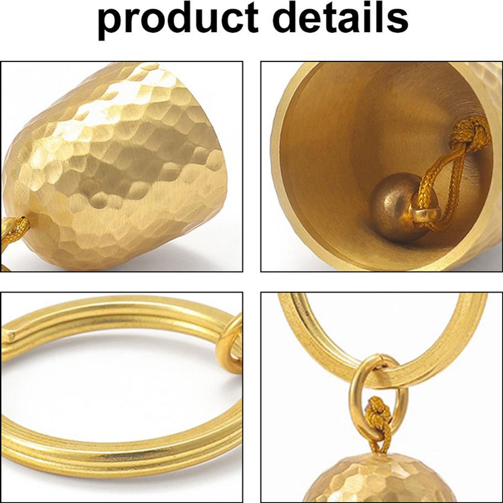 Ultraleichte tragbare kleine Glocke für Zuhause, Zimmer, Party, Outdoor, Camping, Zelt, Dekoration, Messing, zum Aufhängen im Auto