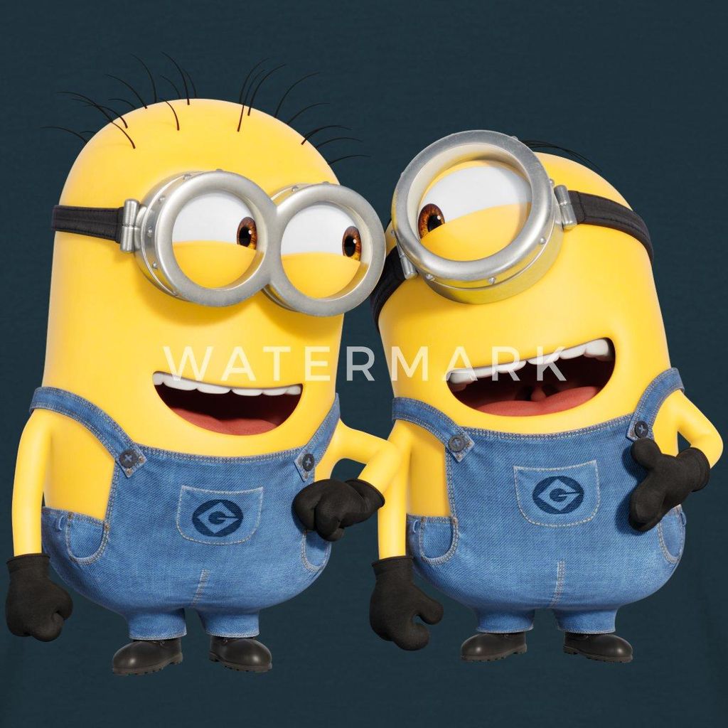 Spreadshirt Minions Despicable Me Phil Und Stuart Männer T-Shirt, S, Navy