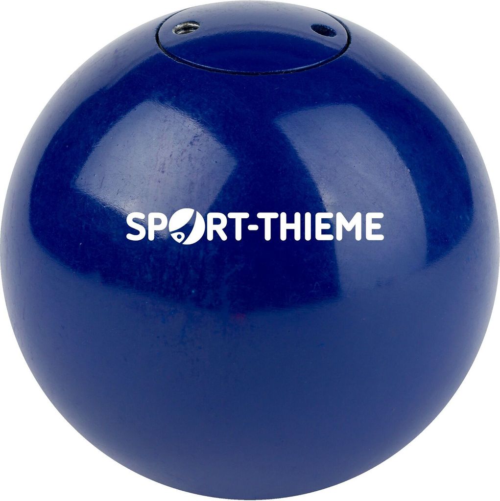 Sport-Thieme Wettkampf-Stoßkugel "Stahl", 2 kg, Blau, 80 mm