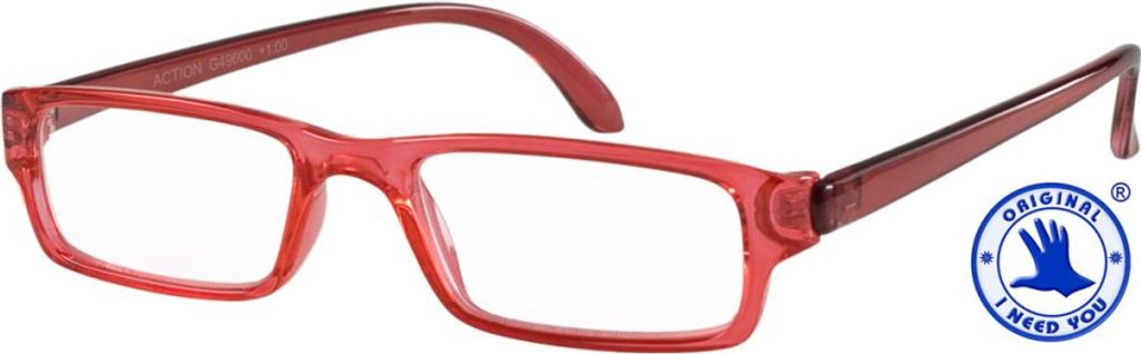 Lesebrille Action Rot-Kristall (+ 1,0 dpt)
