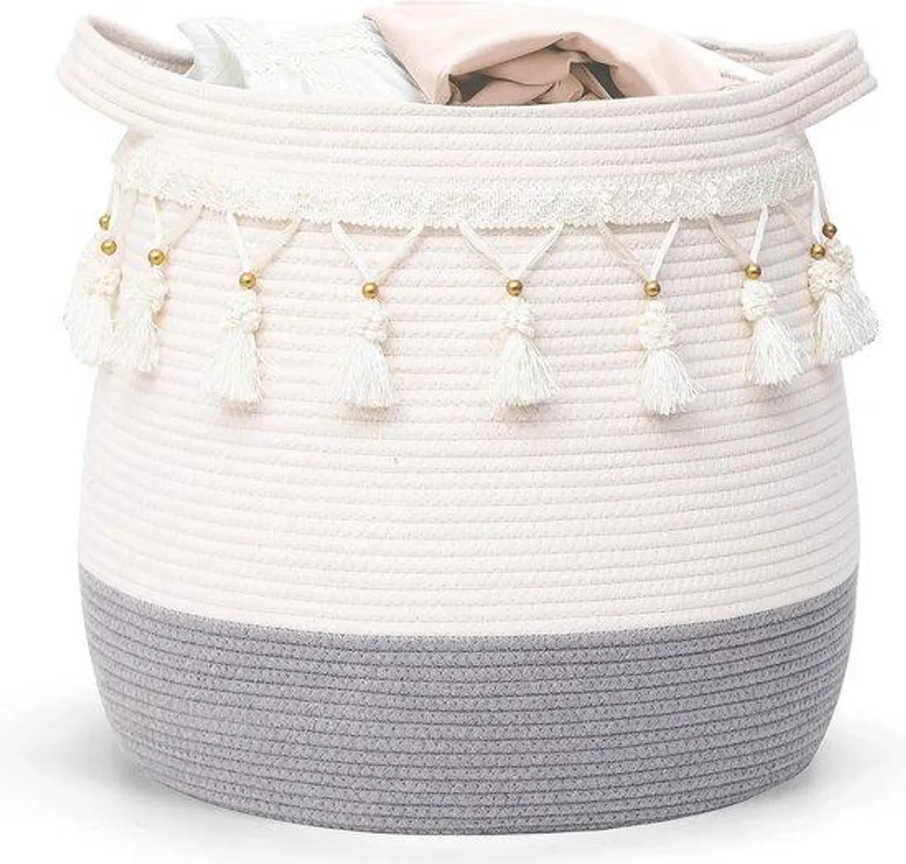 Panier de rangement jouets anti-désordre en coton - Sécurisé 45 x 43 cm