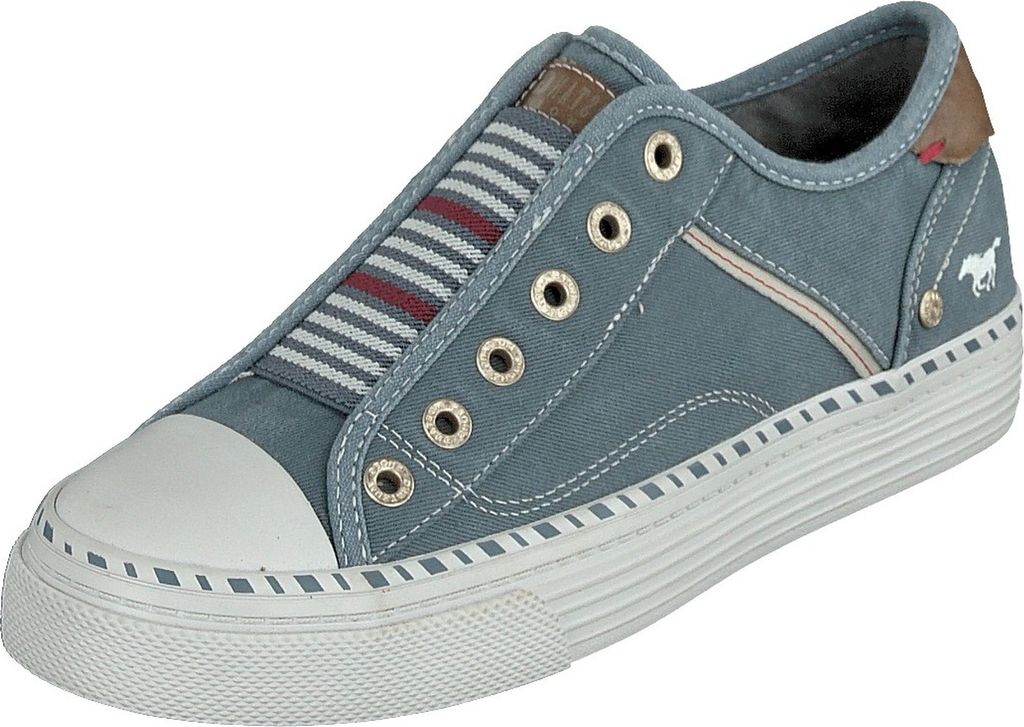 Mustang Damen Sneaker Slipper dezente Farben mit Gummisohle1376-402, Größe:37 EU, Farbe:Mehrfarbig
