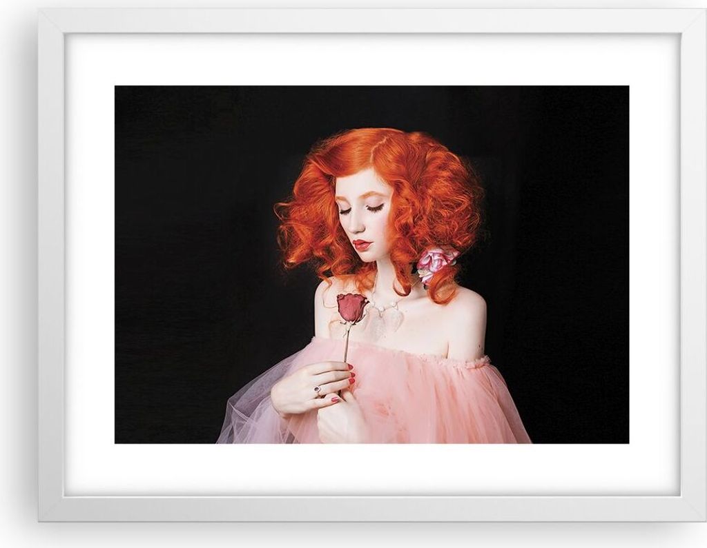 Gerahmtes Poster - Weißer Rahmen - Erz Frau Rose - 40x30 cm - Wand Bild - Wanddeko - Wandbilder - Kunstposter - Wandposter - Bilderrahmen - Bilder...