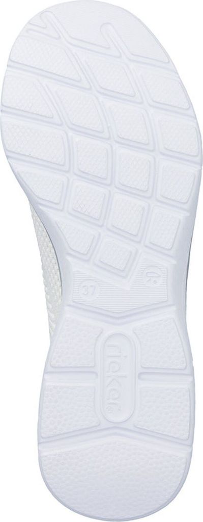 Rieker Damen Sneaker Textil Weite G rutschfest bequem Gummizug Momosoft M5066, Größe:40 EU, Farbe:Weiß