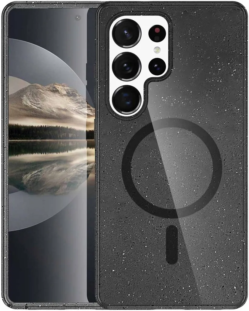 IMOSHION SPARKLE SAMSUNG S25 ULTRA MAGSAFE NERO GLITTER - TOP!