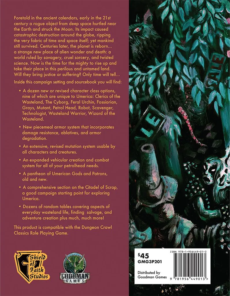 Livre de jeu Umerican Survival Guide pour campagnes JDR sur table ENG