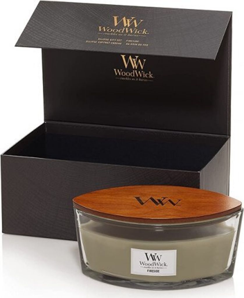 WoodWick Geschenkset Duftkerze Ellipse Fireside – Duftkerze Produktbild 