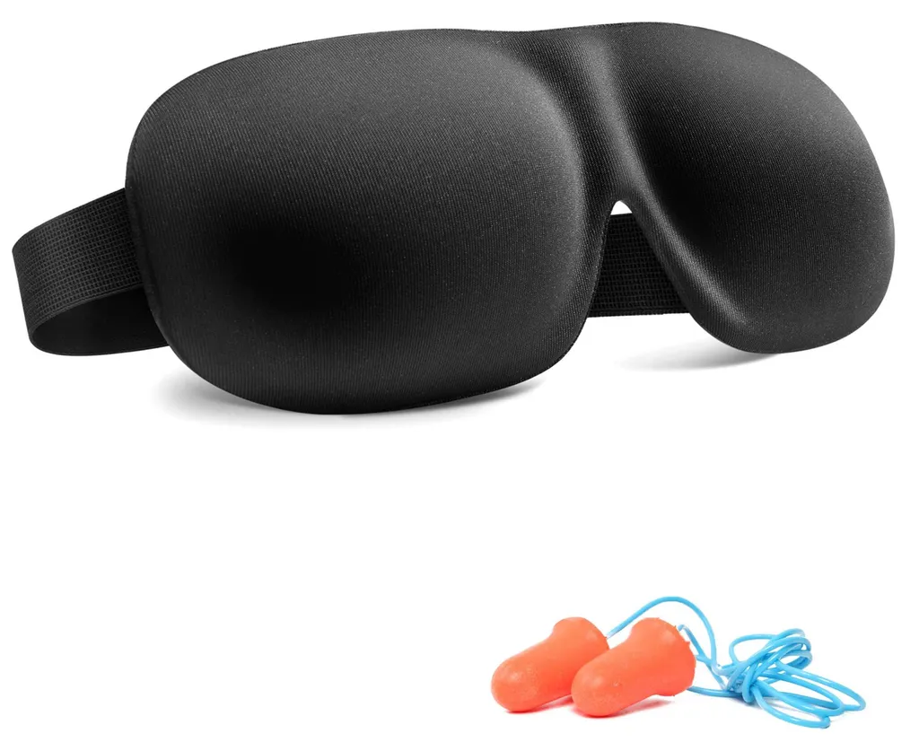 Masque de nuit ergonomique 3D pour dormir et bouchons d'oreilles