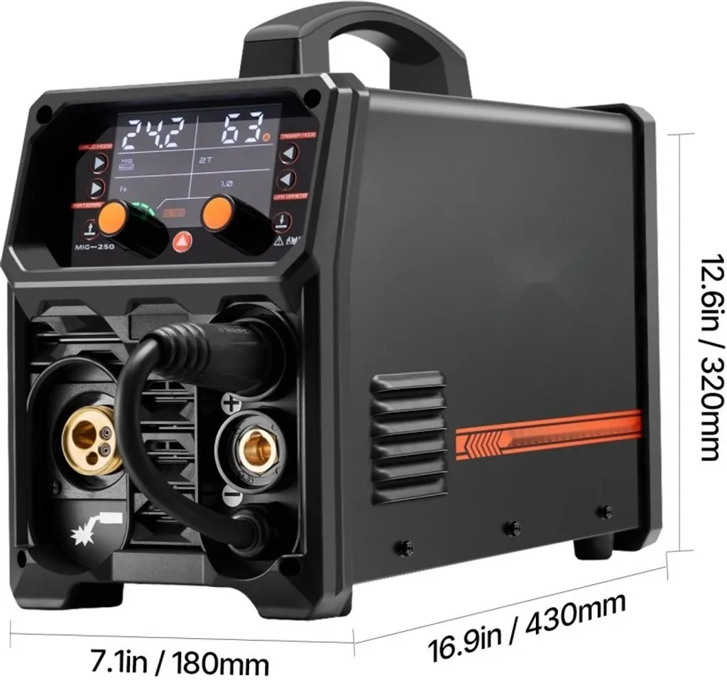 Combiné de soudage multiprocédés 250A 5-en-1 Synergique et Pulsé 8,2KVA - 9