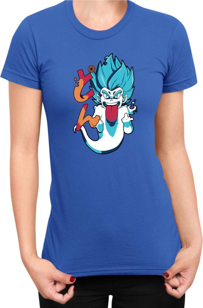 Damen T-Shirt Japan Manga Anime Comics Animation Dragon Anime Manga Ball Vegeta 10, Lady M / Blau