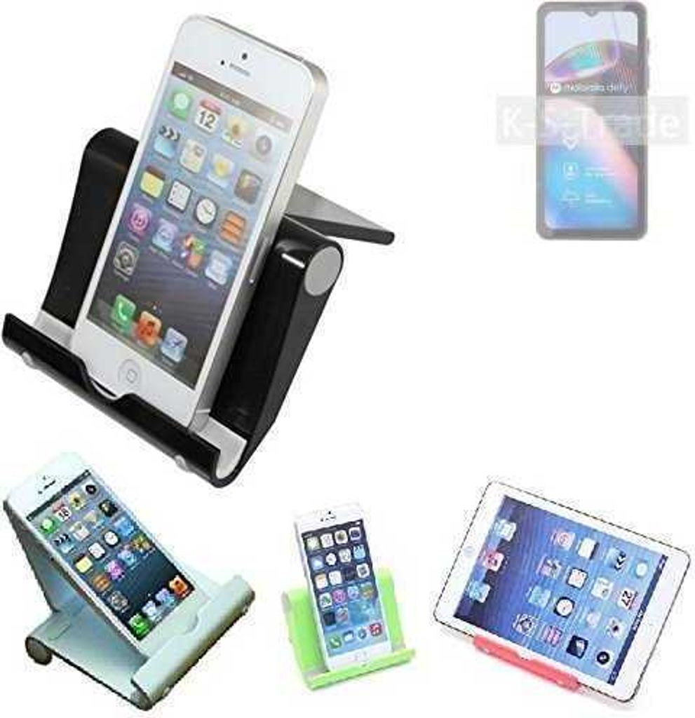 K-S-Trade Handy-Ständer kompatibel mit Motorola Defy 2 faltbarer Tischständer Smartphone Tablet Halterung Reise